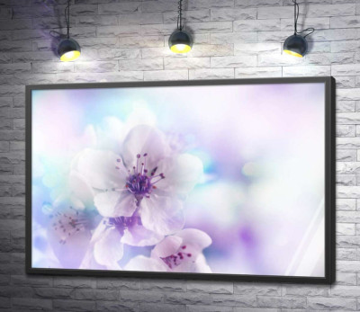 Постер "Белоснежные цветы весеннего дерева"