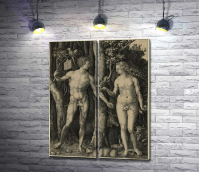 Модульная картина "Адам и Ева (Adam and Eve)"