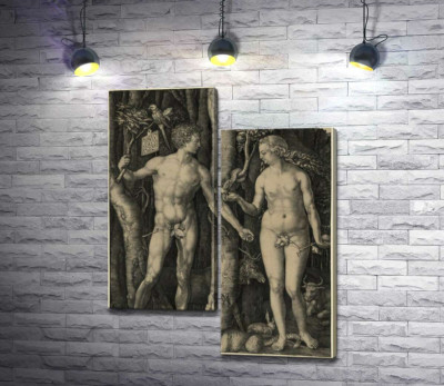 Модульна картина "Адам і Єва (Adam and Eve)"