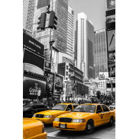 Желтые такси заполнили шумные улицы Нью-Йорка