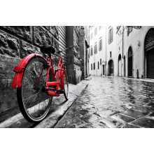 Велосипед додає кольору сірій атмосфері вулиці