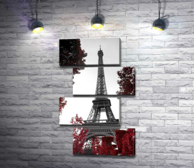 Полум'я осіннього листя навколо  Ейфелевої вежі (Eiffel tower)