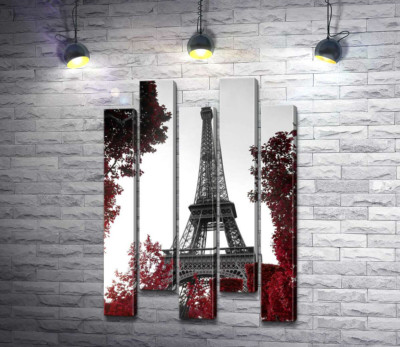 Полум'я осіннього листя навколо  Ейфелевої вежі (Eiffel tower)