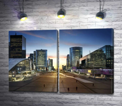 Вечір на площі Дефанс (La Defense)