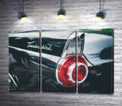 Модульная картина "Задняя фара люксового автомобиля Ford Thunderbird"