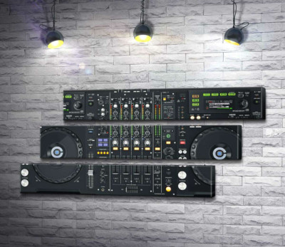 Модульная картина "Современный DJ контроллер Pioneer"