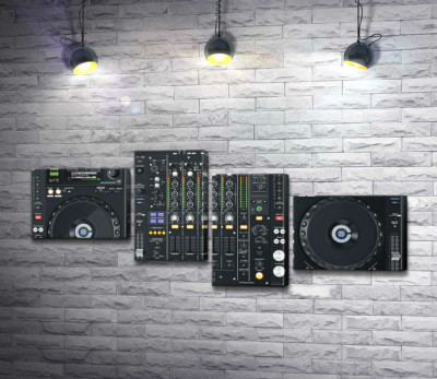 Модульна картина "Сучасний DJ контроллер Pioneer"