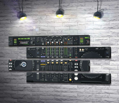 Модульная картина "Современный DJ контроллер Pioneer"