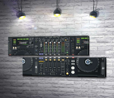Модульная картина "Современный DJ контроллер Pioneer"
