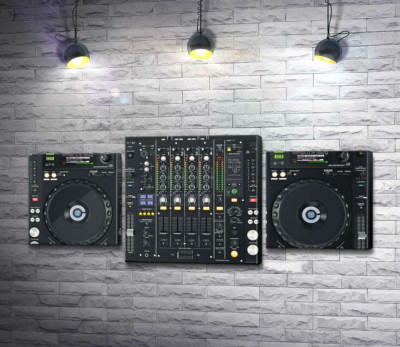 Модульна картина "Сучасний DJ контроллер Pioneer"