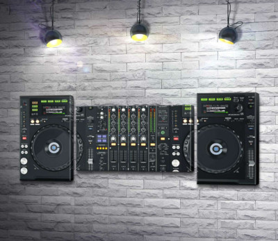 Модульна картина "Сучасний DJ контроллер Pioneer"