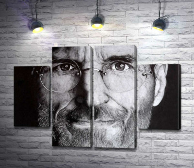 Модульна картина "Лице підприємця Стіва Джобса (Steve Jobs)"