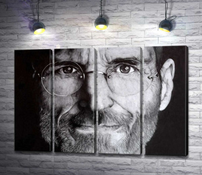 Модульна картина "Лице підприємця Стіва Джобса (Steve Jobs)"