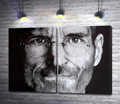 Модульна картина "Лице підприємця Стіва Джобса (Steve Jobs)"