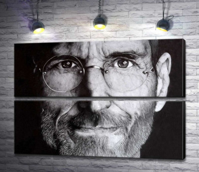 Модульна картина "Лице підприємця Стіва Джобса (Steve Jobs)"