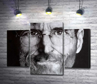 Модульная картина "Лицо предпринимателя Стива Джобса (Steve Jobs)"