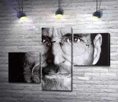 Модульна картина "Лице підприємця Стіва Джобса (Steve Jobs)"