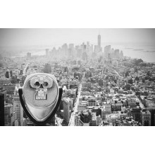 Вид на туманний Нью-Йорк з оглядового майданчика Емпайр-Стейт-Білдінг (Empire State Building)