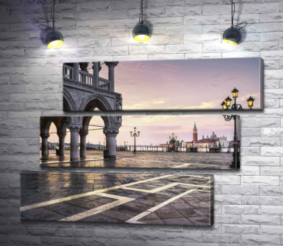 Модульна картина "Площа святого Марка (Piazza San Marco) на світанку "