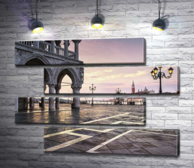 Модульна картина "Площа святого Марка (Piazza San Marco) на світанку "