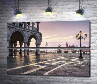 Модульна картина "Площа святого Марка (Piazza San Marco) на світанку "