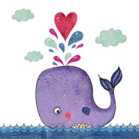 Влюбленный кит делает сердечко из воды
