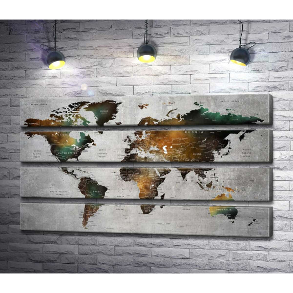 Стилизованная карта мира