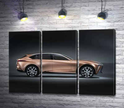Золотой корпус автомобиля Lexus LF-1