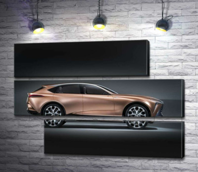 Золотой корпус автомобиля Lexus LF-1