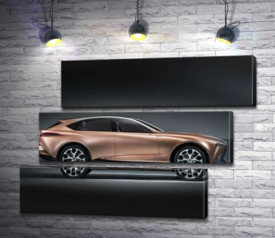 Золотой корпус автомобиля Lexus LF-1