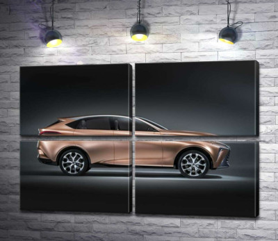 Золотой корпус автомобиля Lexus LF-1