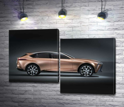 Золотой корпус автомобиля Lexus LF-1