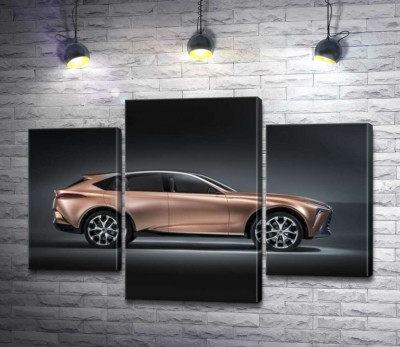 Золотой корпус автомобиля Lexus LF-1