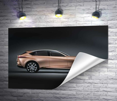 Золотой корпус автомобиля Lexus LF-1