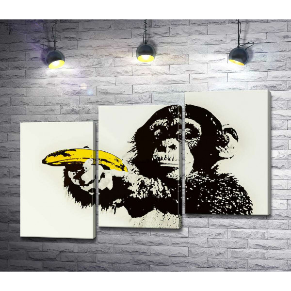 Обезьяна с бананом – Бэнкси (Banksy)
