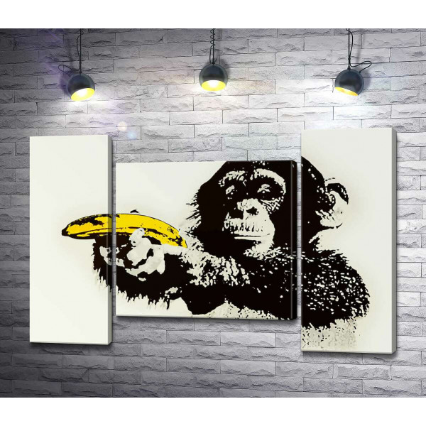 Обезьяна с бананом – Бэнкси (Banksy)