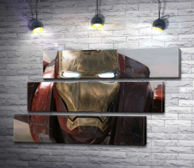 Модульна картина "Брутальне обличчя Залізної людини (Iron man)"