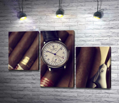 Елітний годинник Vacheron-Constantin лежить на сигарах