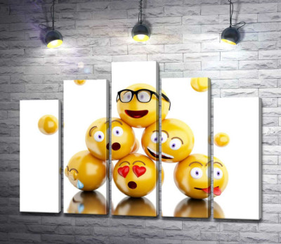 Яркие эмоции желтых эмодзи