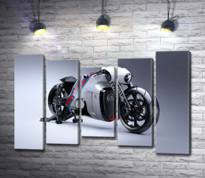 Модульная картина "Изысканный дизайн мотоцикла Lotus C-01"