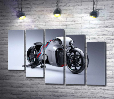 Модульная картина "Изысканный дизайн мотоцикла Lotus C-01"