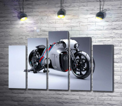 Модульная картина "Изысканный дизайн мотоцикла Lotus C-01"