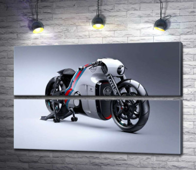 Модульная картина "Изысканный дизайн мотоцикла Lotus C-01"
