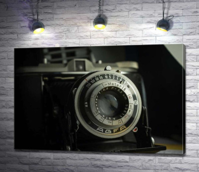 Объектив ретро камеры Agfa Isolette