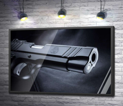 Постер "Четкость элементов черного пистолета M1911"