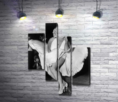 Модульная картина "Мэрилин Монро (Marilyn Monroe) в знаменитом белом платье"