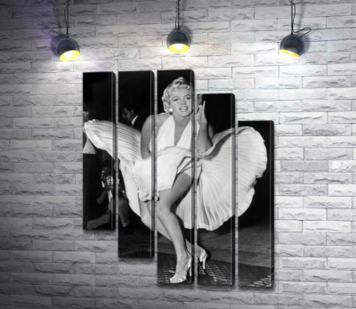 Модульная картина "Мэрилин Монро (Marilyn Monroe) в знаменитом белом платье"
