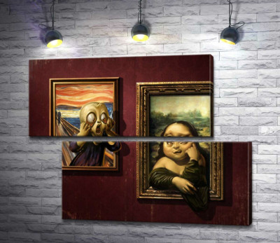 Битва картин: "Крик" (Skrik) против "Моны Лизы" (Mona Lisa)