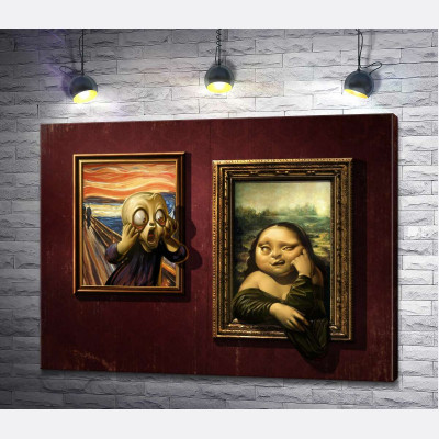 Битва картин: "Крик" (Skrik) против "Моны Лизы" (Mona Lisa)