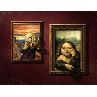 Битва картин: "Крик" (Skrik) против "Моны Лизы" (Mona Lisa)